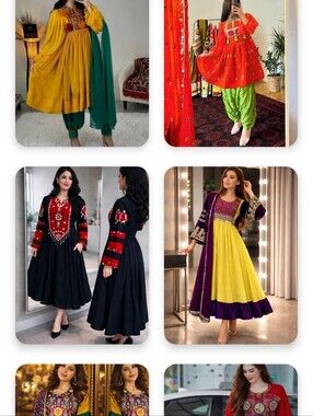 Vibrant Yellow and Deep Purple Embroidered Anarkali Dress
